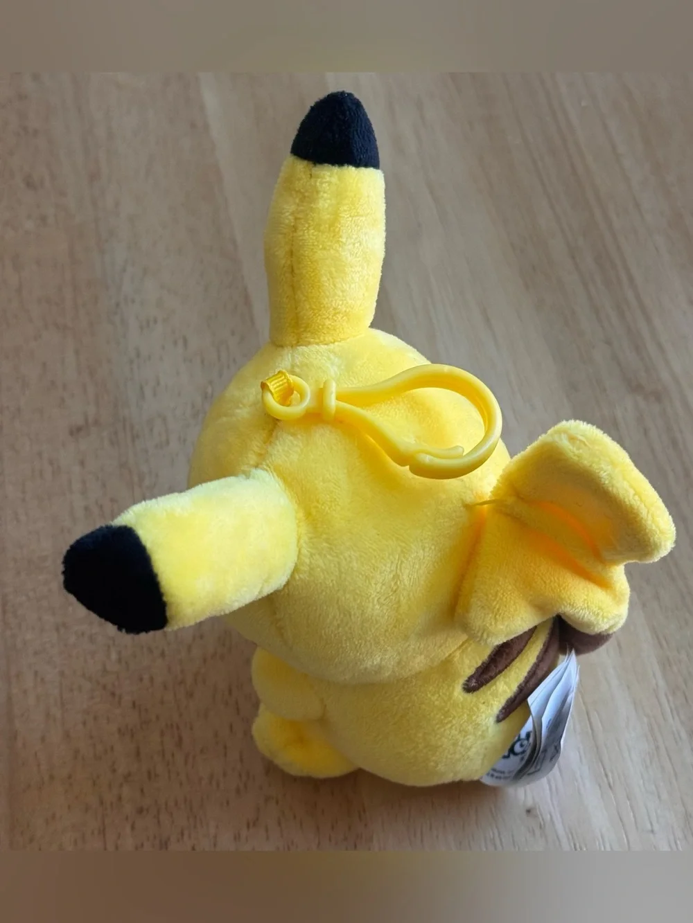 Pokemon Yellow Pikachu Plush Keychain with Red Cheeks& Black Ear Tips from 1997